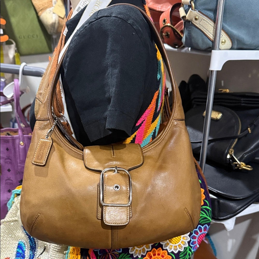 Coach Ergo Hobo Vintage Brown Leather Buckle Shoulder Bag